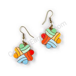 Wooden Drop Heart-shaped Earrings - Lucky Love (heart-shaped), Multicolored 4