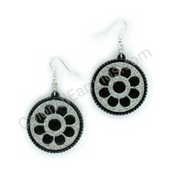 Wooden handmade folk earrings -