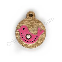 Wooden handmade folk necklace -